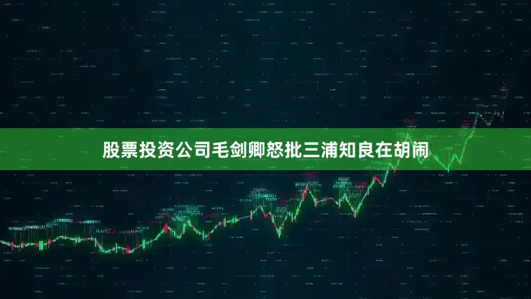 股票投资公司毛剑卿怒批三浦知良在胡闹