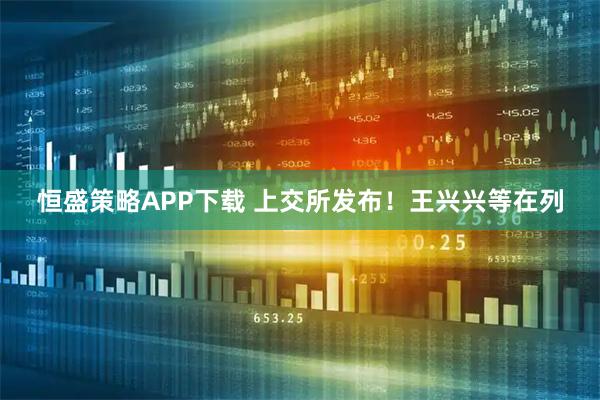 恒盛策略APP下载 上交所发布！王兴兴等在列