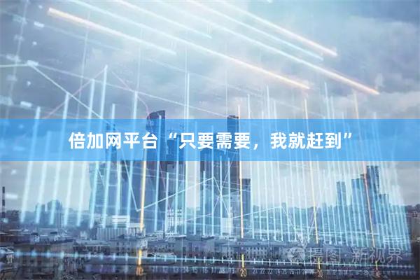 倍加网平台 “只要需要，我就赶到”