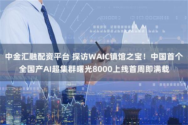 中金汇融配资平台 探访WAIC镇馆之宝!中国首个全国产AI超集群曙光8000上线首周即满载